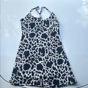Outdoor Voices Black and White Halter Sundress